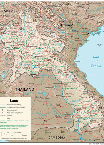 Mape Laos fizicka Default Title