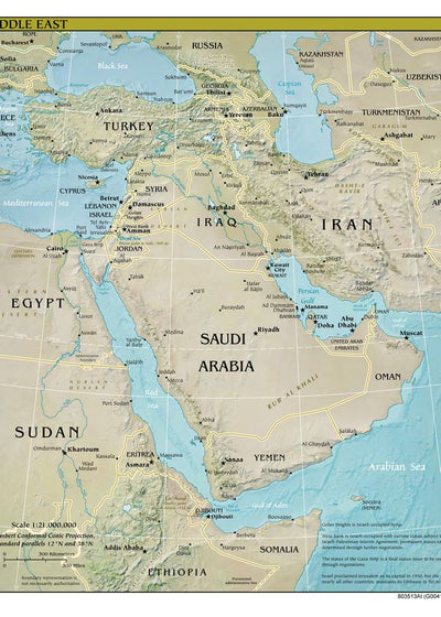 Mape Bliskog Istoka reljefna Default Title