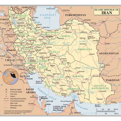 Mape Iran politicka Default Title