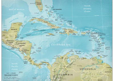 Mape Centralne Amerike i vodena povrsina Default Title