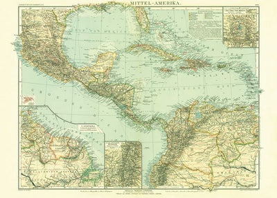 Mape Centralne Amerike istorijska Default Title
