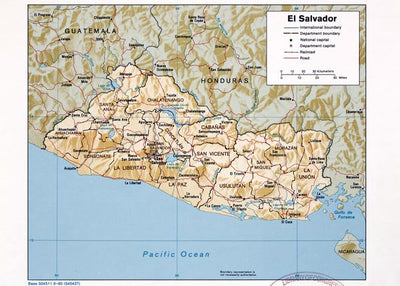 Mape Salvador detaljna politicka Default Title