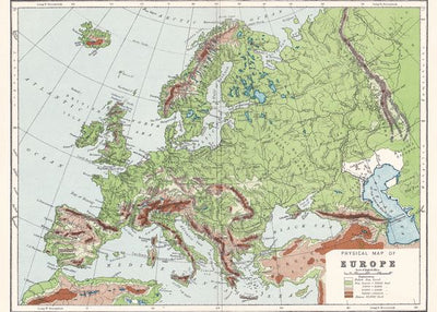 Mape Evrope i povrsine vodene Default Title