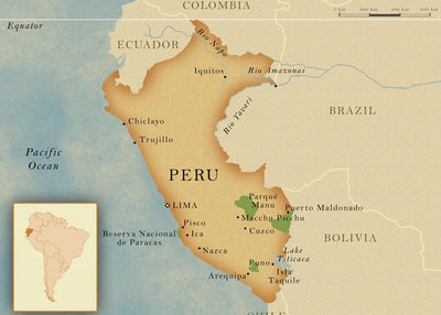 Mape Peru i okean Default Title
