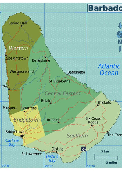 Mape Barbados prikaz regiona Default Title