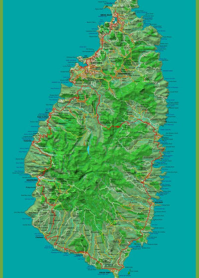 Mape Sent Lucija topografska mapa Default Title