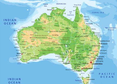 Mape Australija okean Default Title