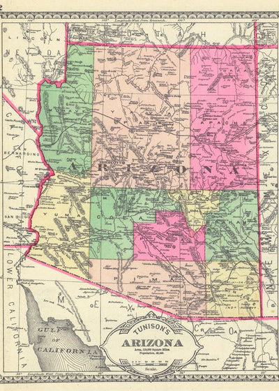 Mape Arizona istorijska Default Title