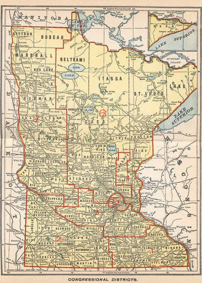 Mape Minesota i distrikti Default Title