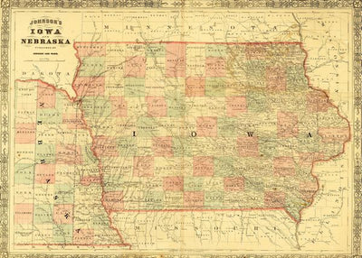 Mape Nebraska i Ajova Default Title