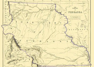 Mape Nebraska teritorija Default Title