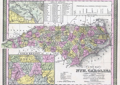 Mape Severna Karolina detaljna administrativna Default Title