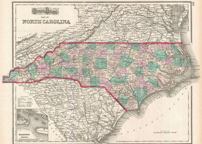 Mape Severna Karolina istorijska Default Title