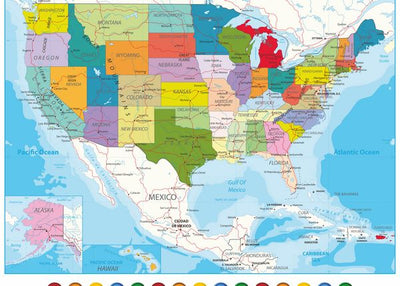Mape USA i mnogo boja Default Title