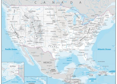 Mape USA i okeani Default Title