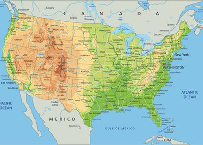 Mape USA i povrsina vodena Default Title