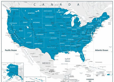 Mape USA i pozadine boje bele Default Title