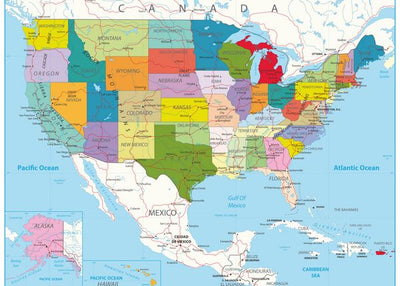 Mape USA mnogo boja Default Title