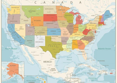 Mape USA razne boje Default Title