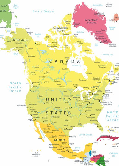 Mape severne Amerike i bela pozadina Default Title