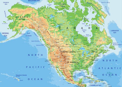 Mape severne Amerike i okean Default Title