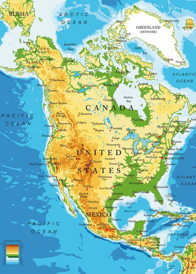 Mape severne Amerike sarenilo Default Title