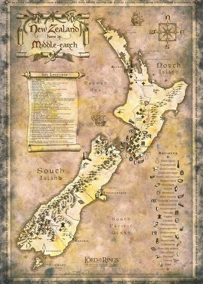 Gospodari prstenova mape Novog Zelanda Default Title