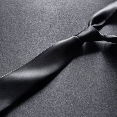 Muska moda crna svilena kravata Default Title