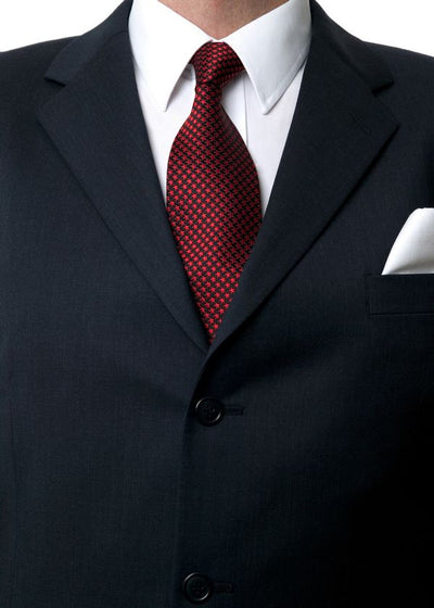 Muska moda crvena kravata i crni sako Default Title