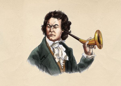 Ludwig van Beethoven zuta pozadina Default Title