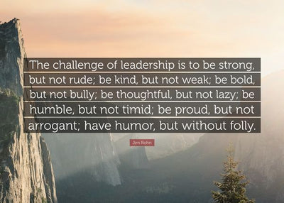 The challenge of leadership is to be strong Default Title