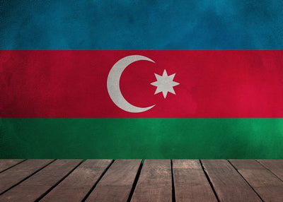 Zastava Azerbejdzana i drvena podloga Default Title