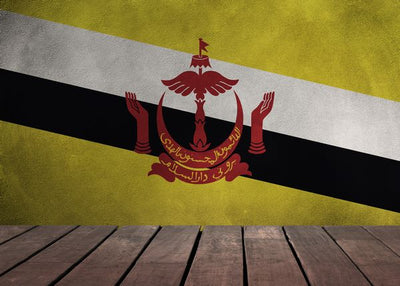 Zastava Bruneja i drvena podloga Default Title