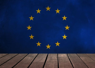 Zastava Evropske Unije i drvena podloga Default Title