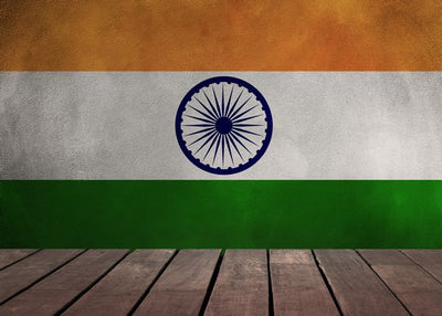 Zastava Indije i drvena podloga Default Title