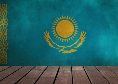 Zastava Kazakstana i drvena podloga Default Title
