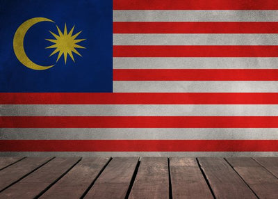 Zastava Malezije i drvena podloga Default Title
