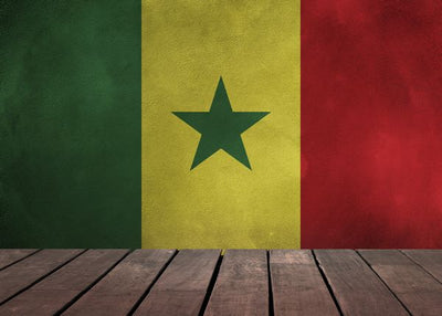Zastava Senegala i drvena podloga Default Title