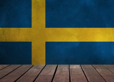 Zastava Svedske i drvena podloga Default Title