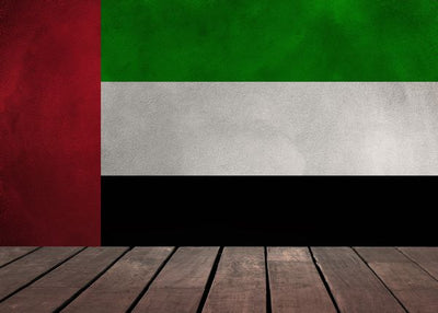 Zastava Ujedinjenih Arapskih Emirata i drvena podloga Default Title