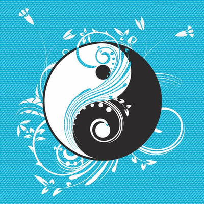 Simboli Yin Yang tirkizna pozadina Default Title
