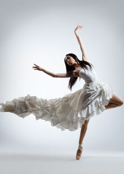 Moderni balet bela asimetricna haljina Default Title
