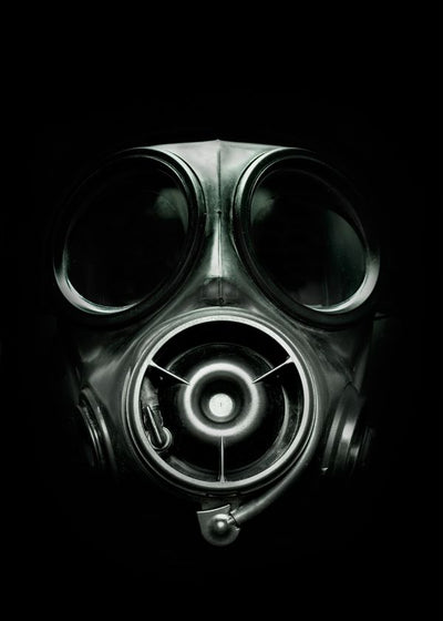 Gas maske crna pozadina Default Title