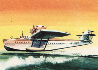 Avioni vintage art iznad vode Default Title