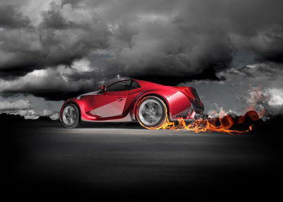Automobili fine art i vatrene gume Default Title