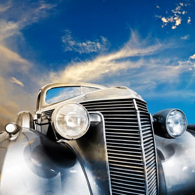 Automobili vintage art i beli oblaci Default Title