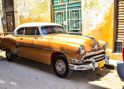 Automobili vintage art zlatni na ulici Default Title
