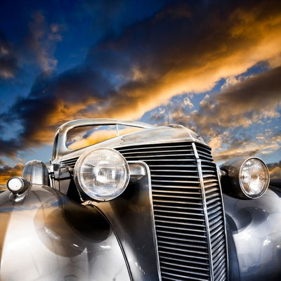 Automobili vintage art zuti oblaci Default Title