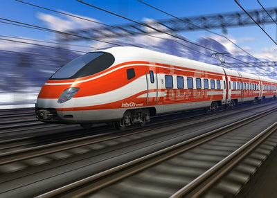 Vozovi dekorativna umetnost narandzasto beli Default Title